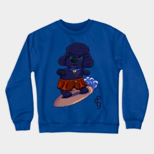 Poodle surfing Crewneck Sweatshirt